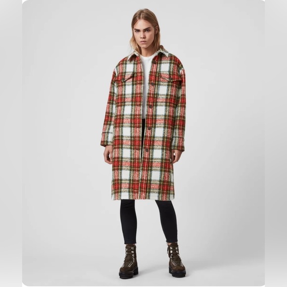 NWT Allsaints Nia Check Coat - Picture 8 of 10